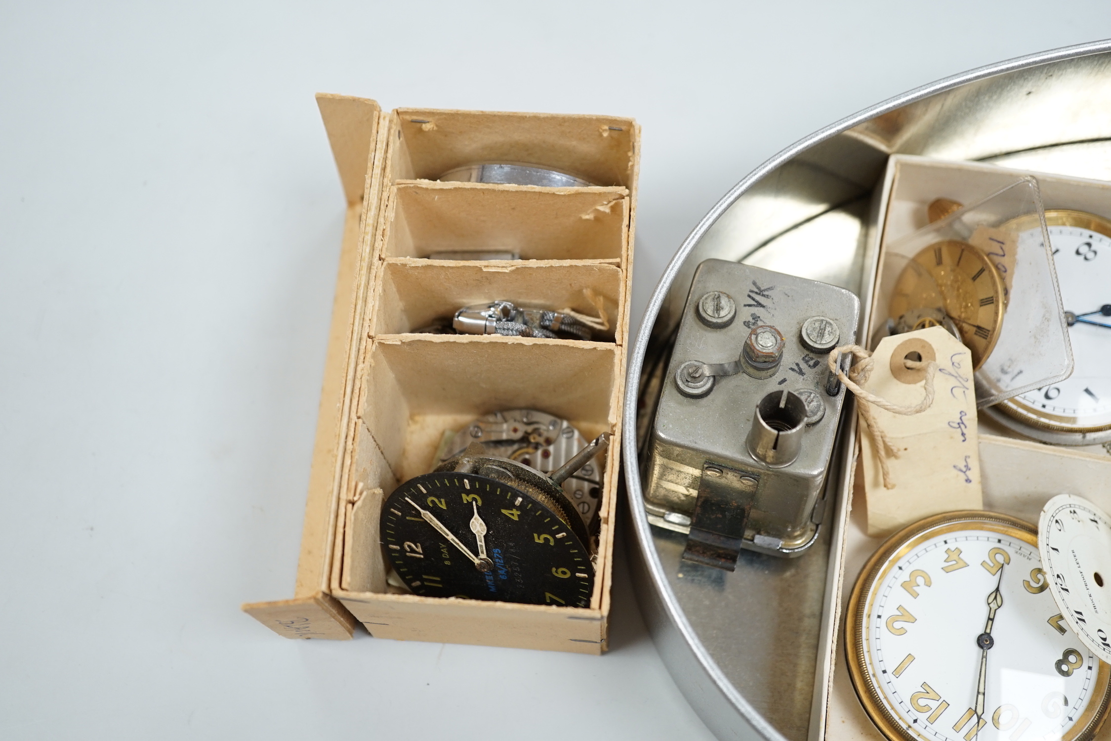 A 19th century silver pair cased pocket watch by Phillips of Ludlow, other pocket watches and movements etc, including silver, gun metal and enamel.